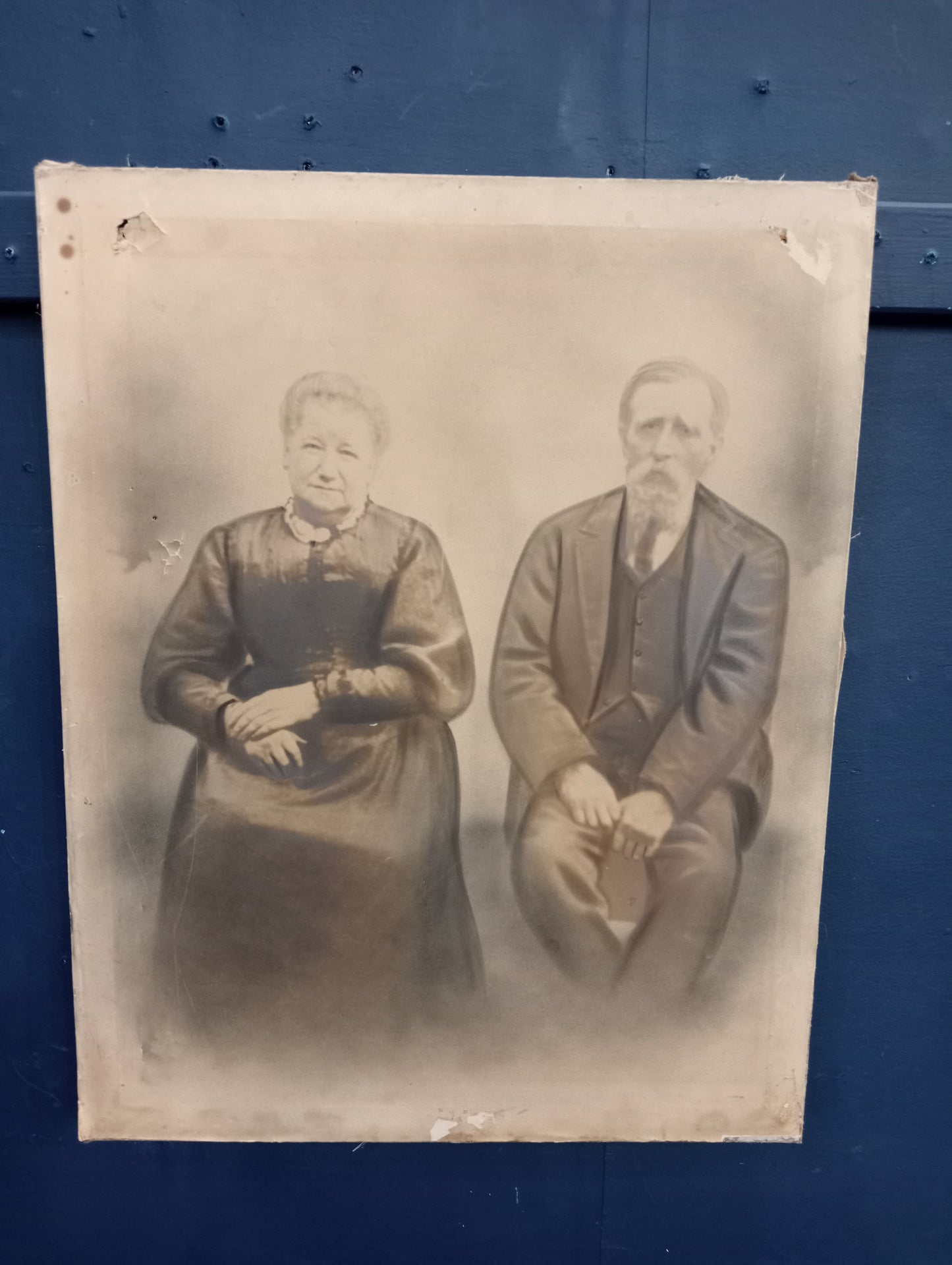 Old couple canvas