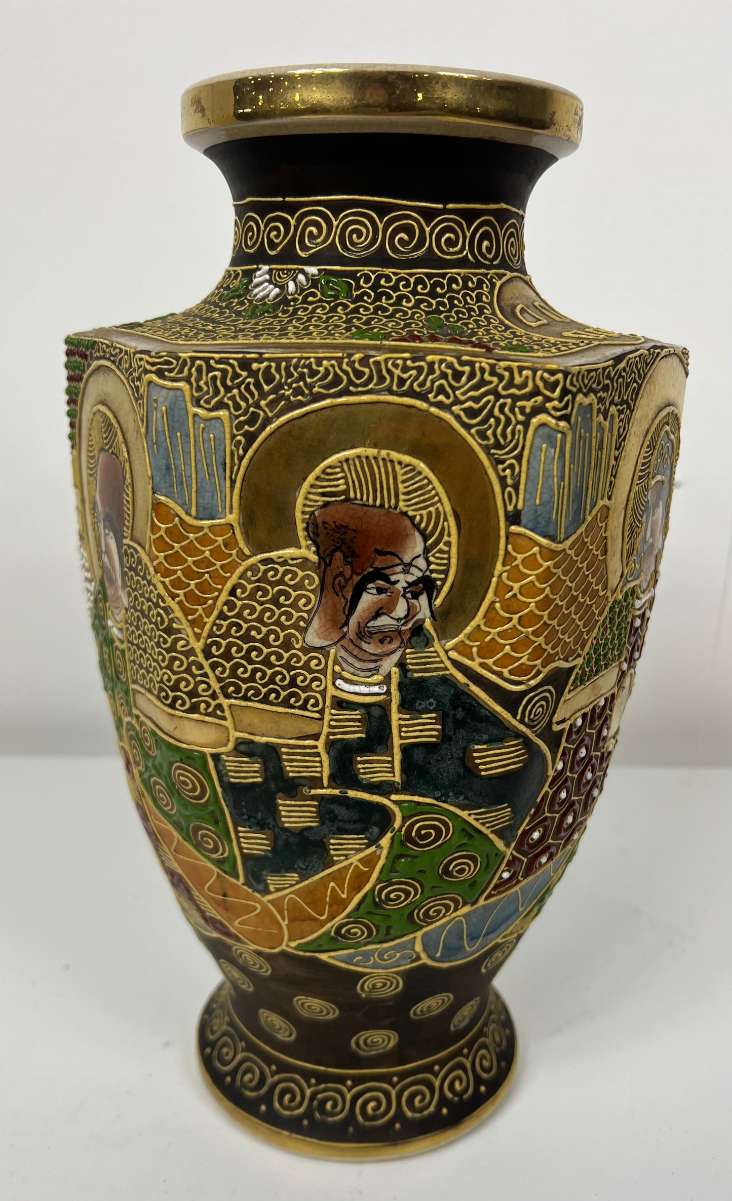 Oriental satsuma vase