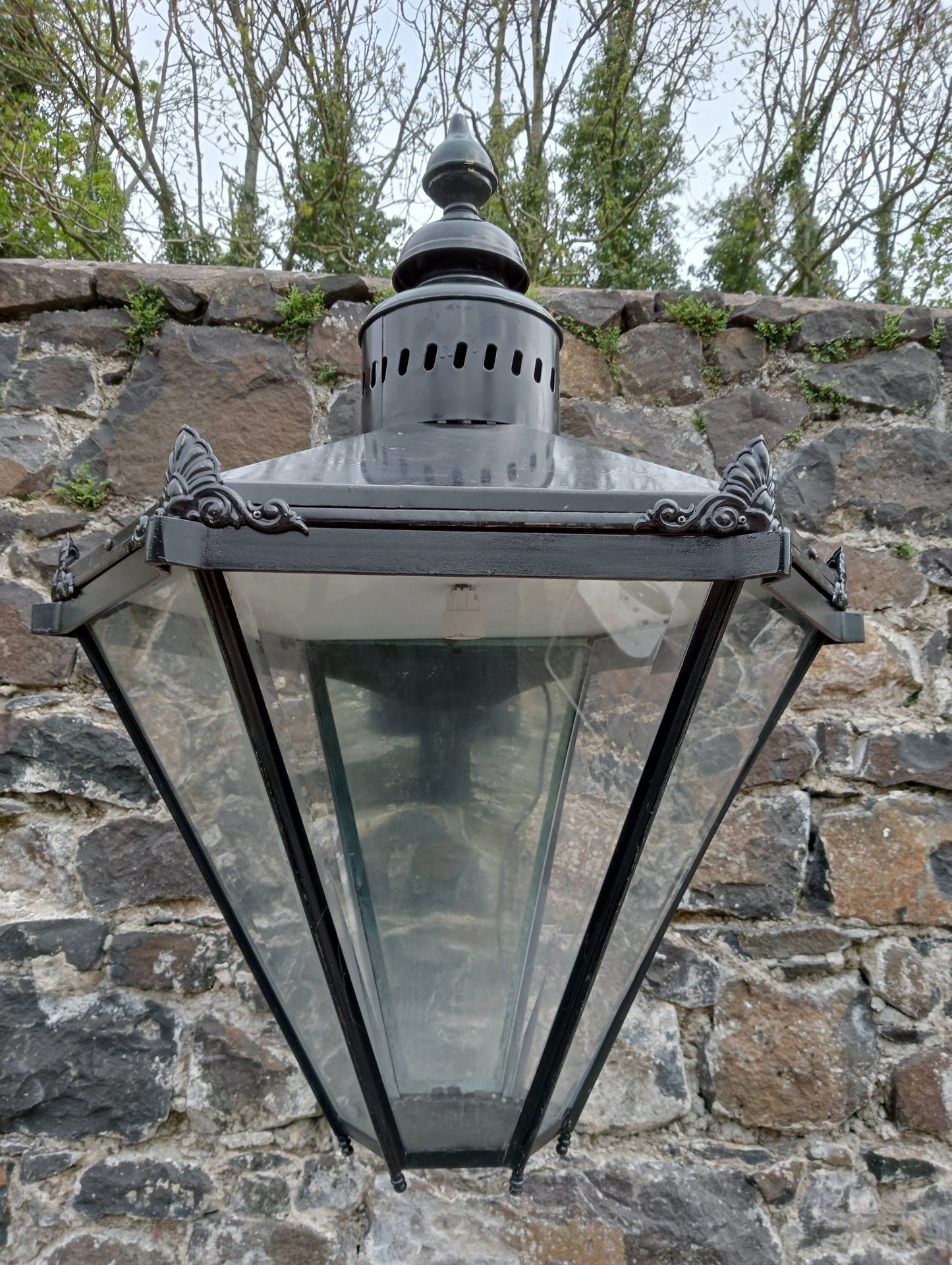 Painted copper wall light