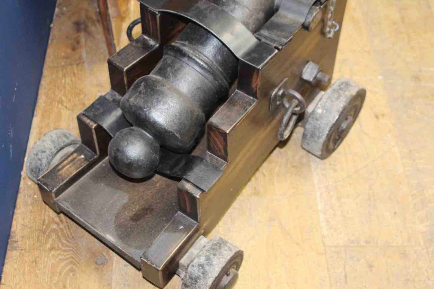 Pair of 19th C. Cast iron deck cannons