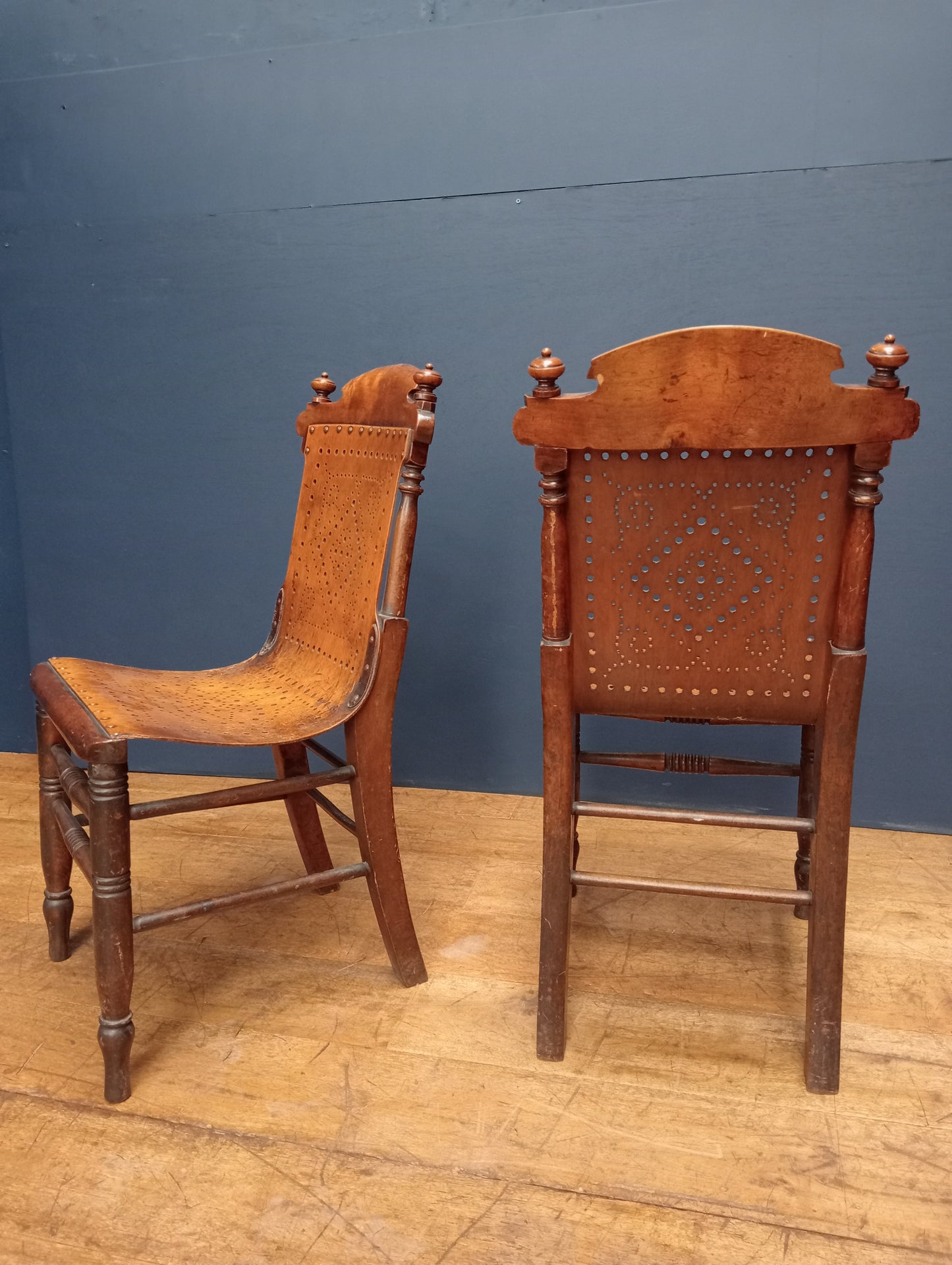 Pair of Bentwood style side chairs