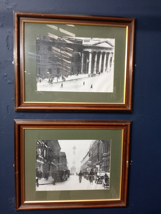 Pair of Black and white Dublin prints R