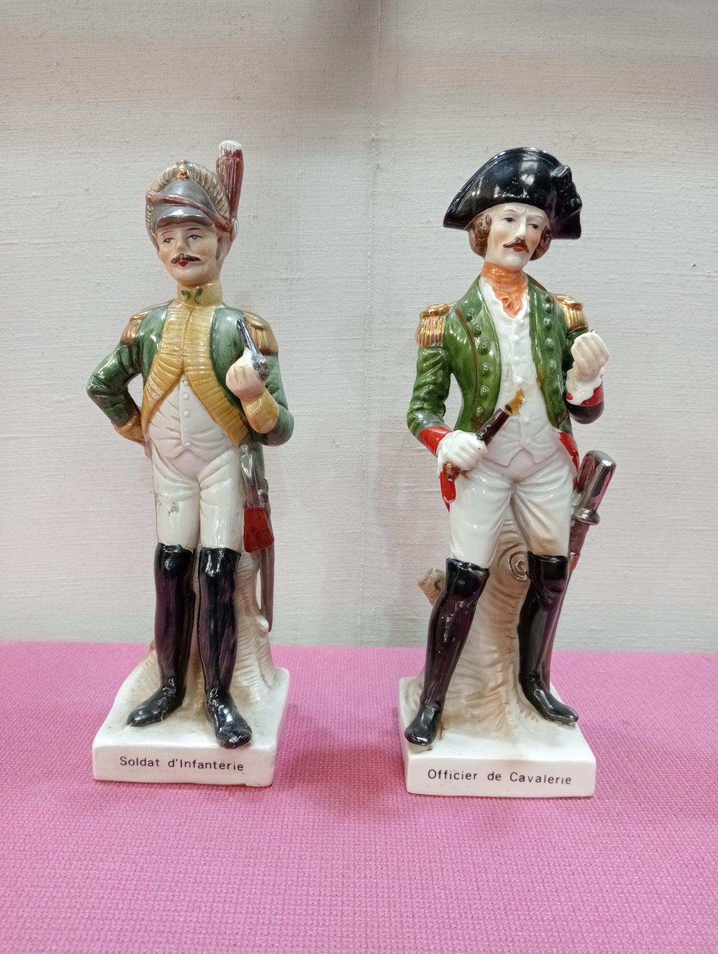 Pair of Capodimonte soldier figures