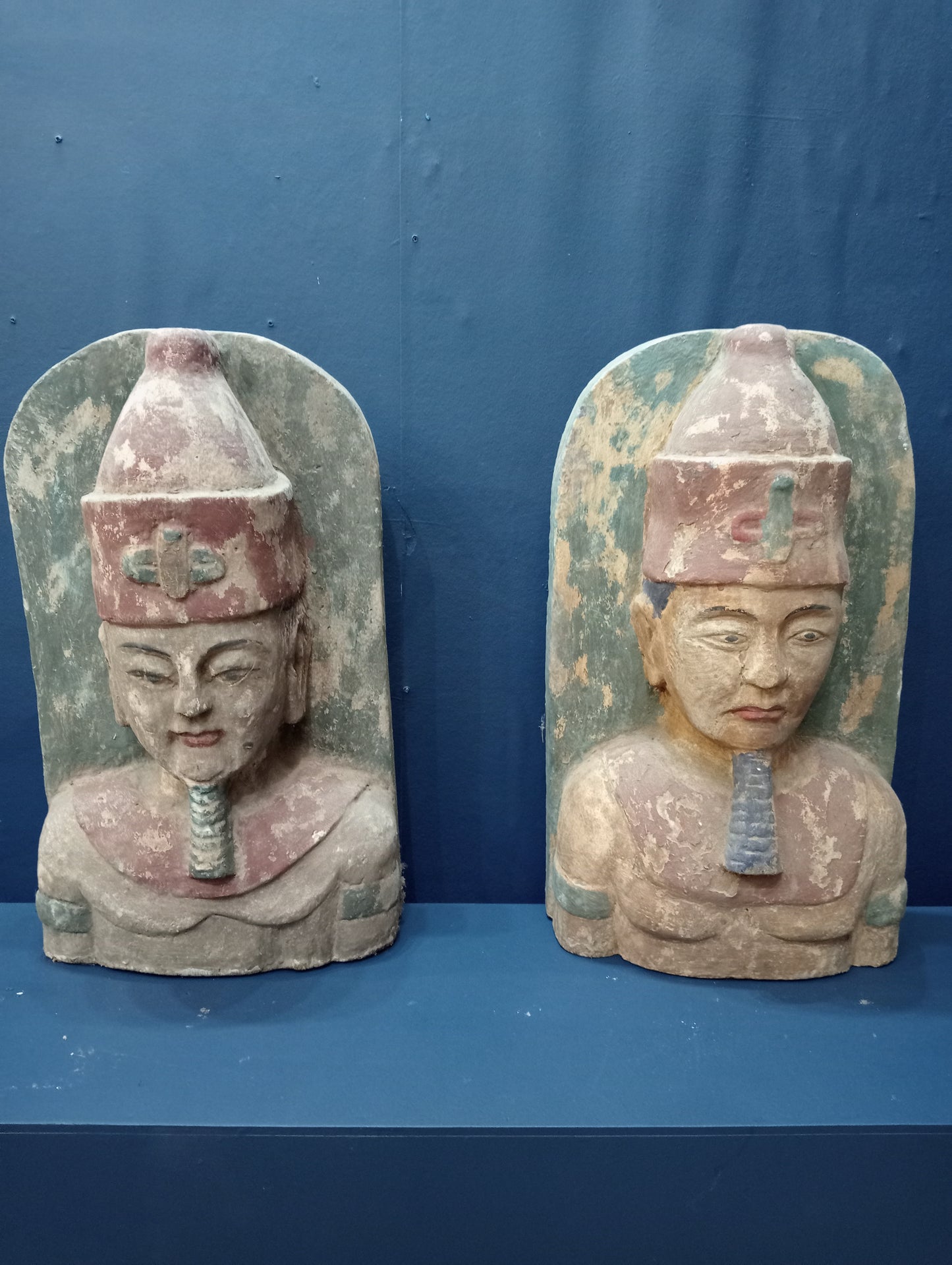 Pair of Mongolian busts