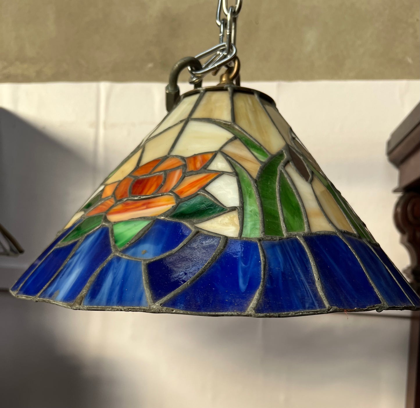 Pair of Tiffnay style lamps