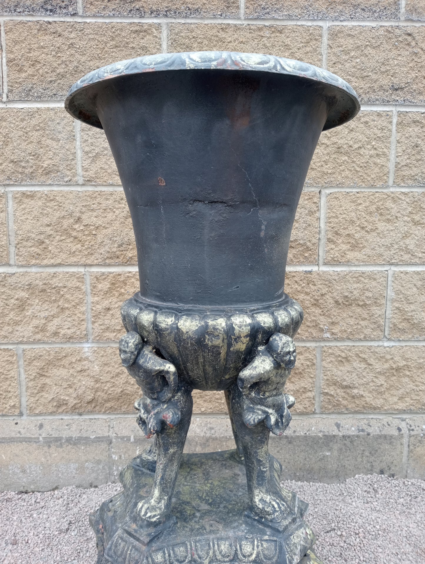 Pair of cast iron Planters -urns