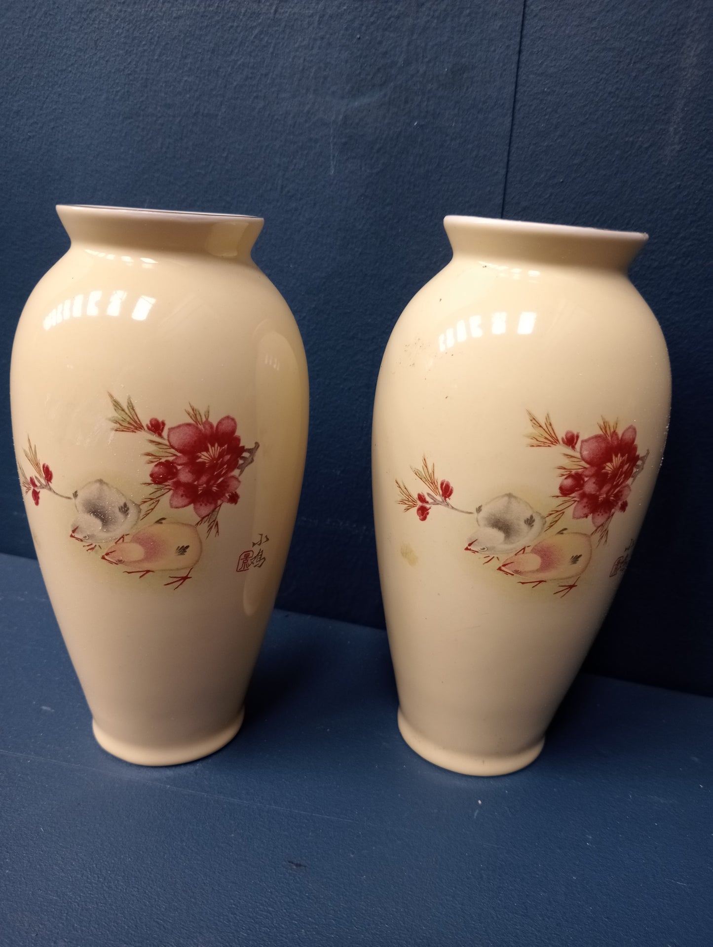 Pair of floral vases