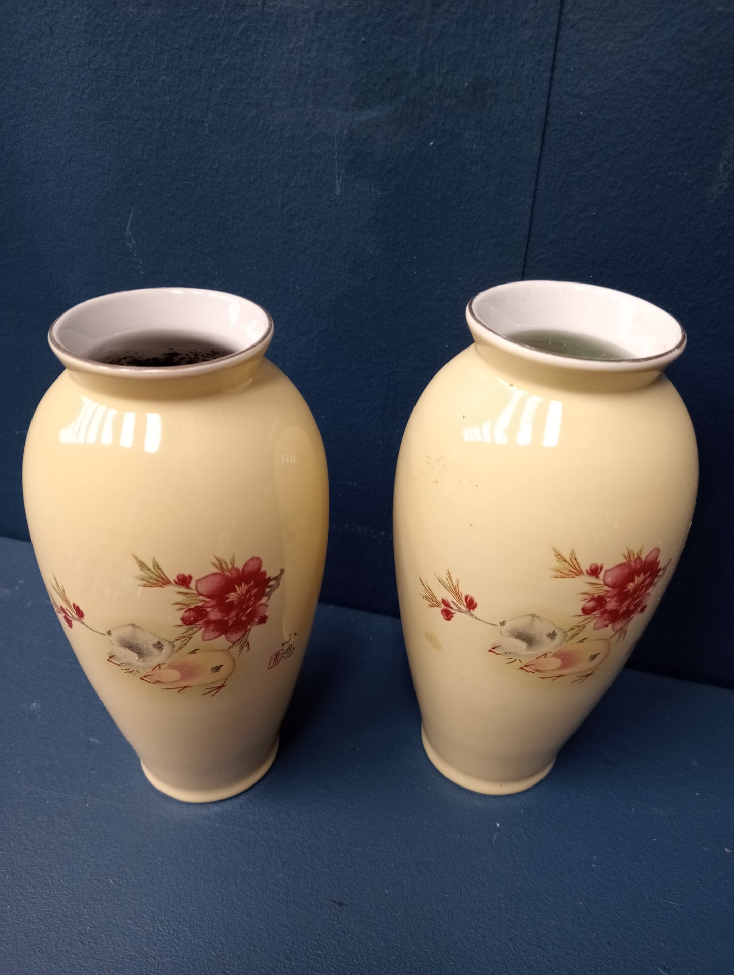 Pair of floral vases