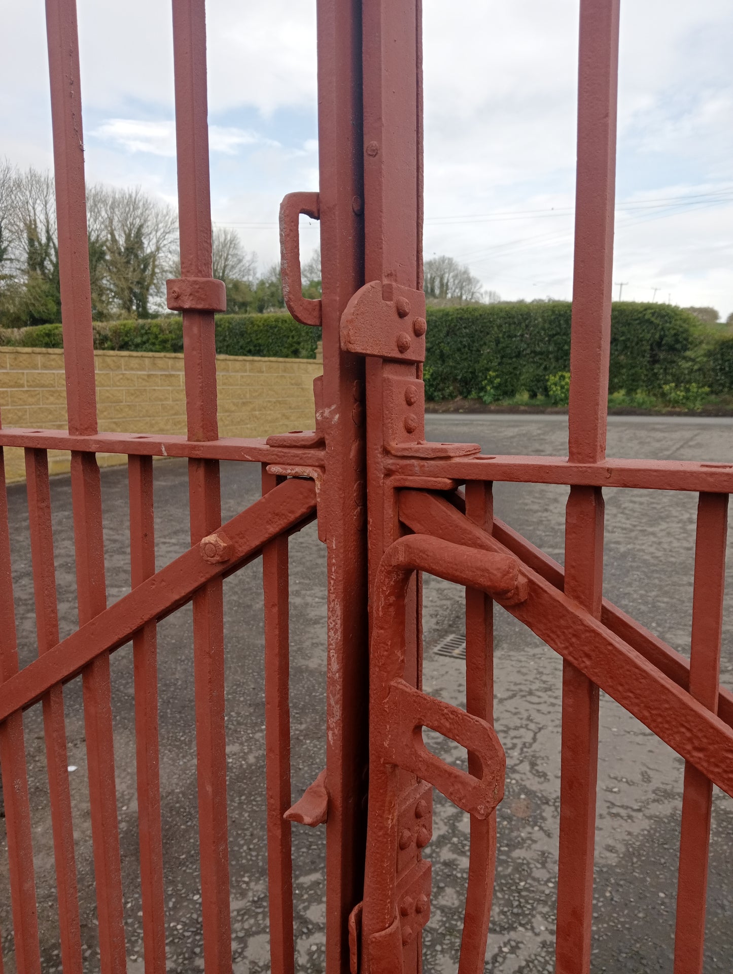 Pair of forged iron rivited entrance gates