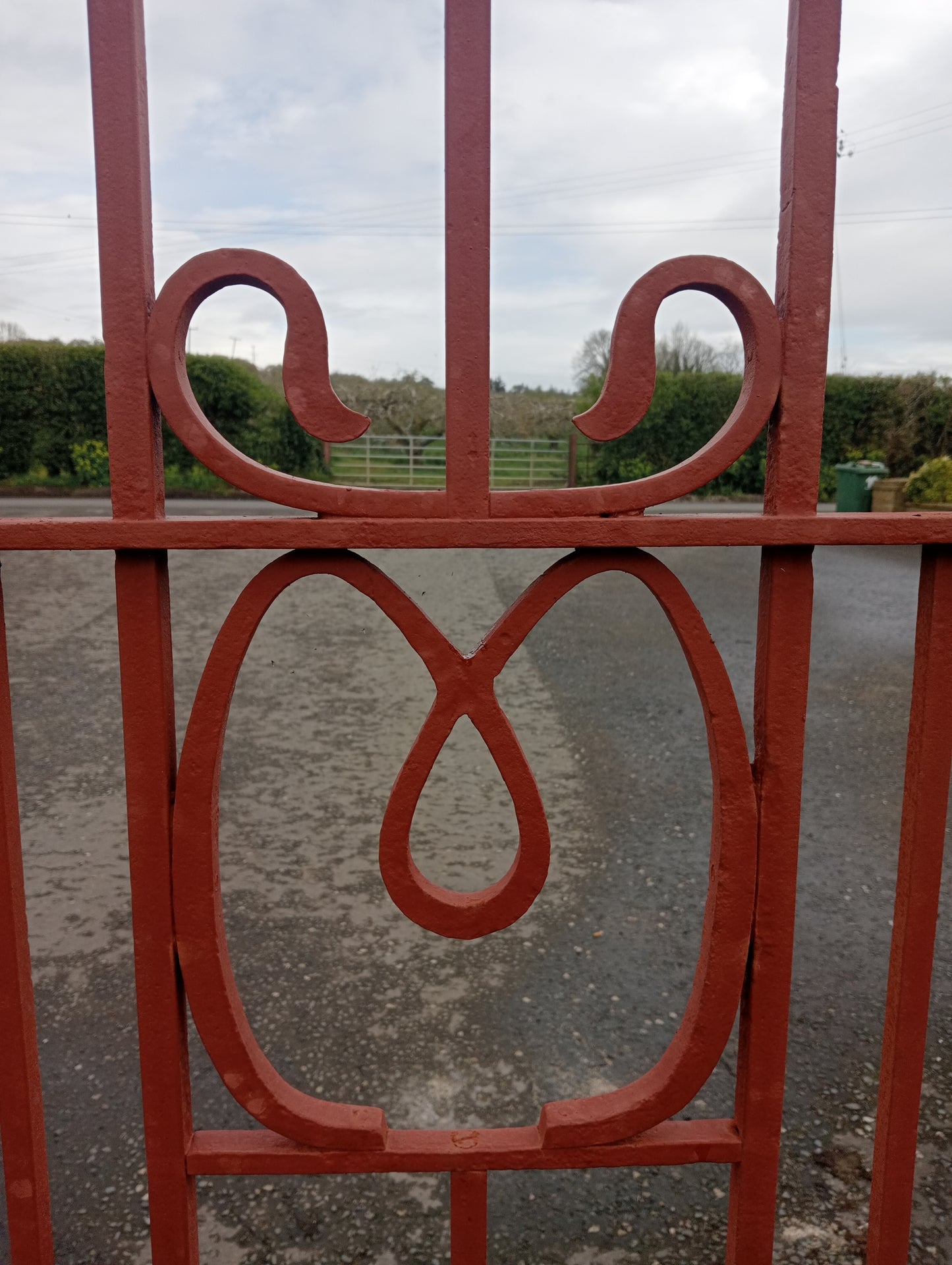 Pair of forged iron rivited entrance gates