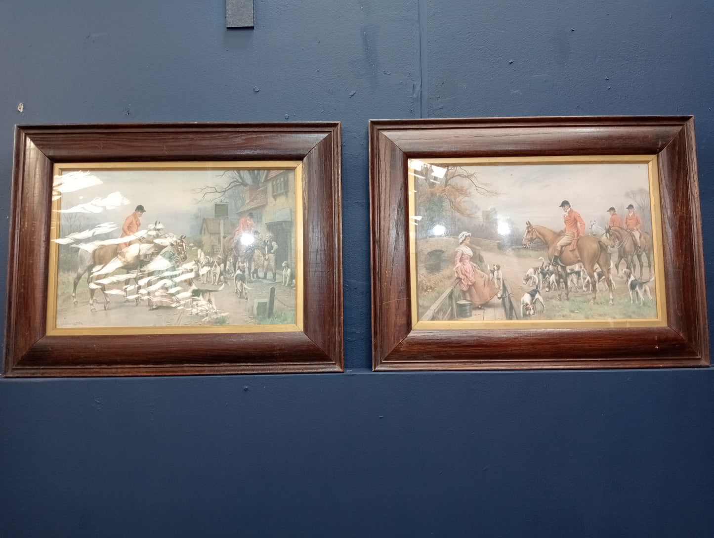 Pair of hunting pictures