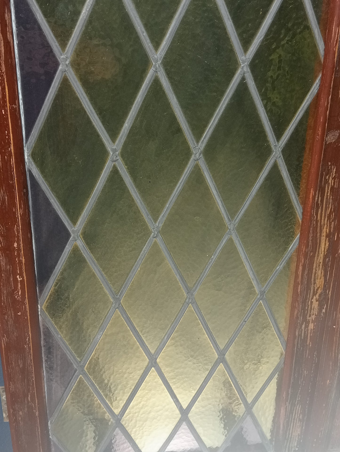 Pair of leaded glass windows