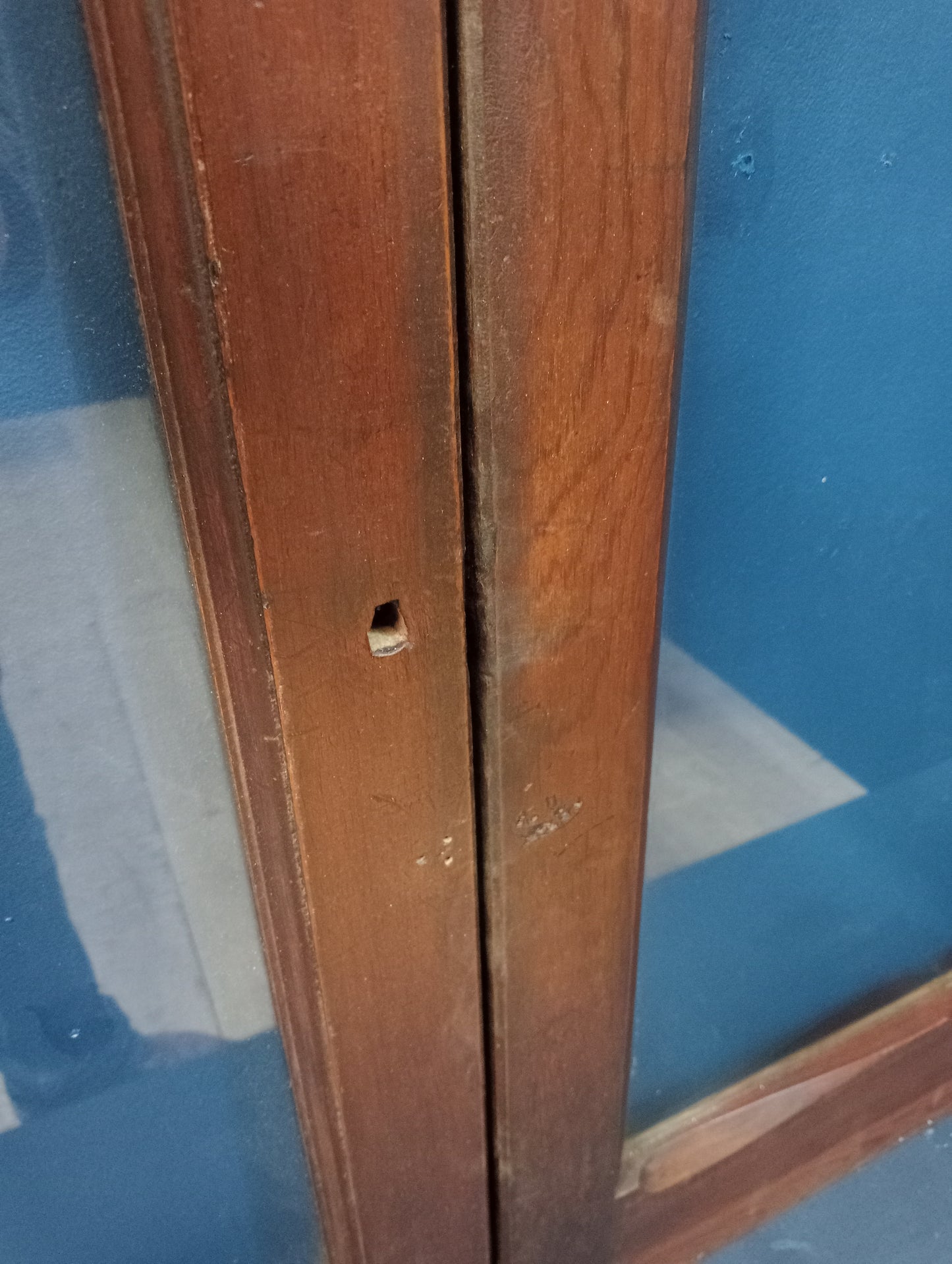 Pair of mahogany doors-windows