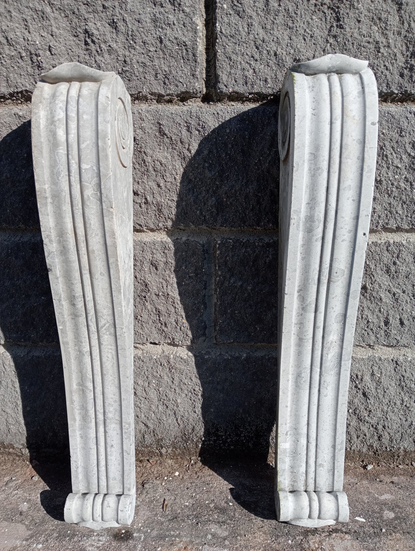 Pair of marble corbels B