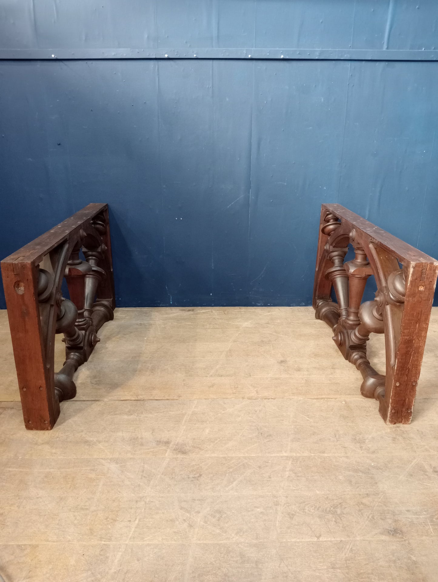 Pair of pitch pine dividers