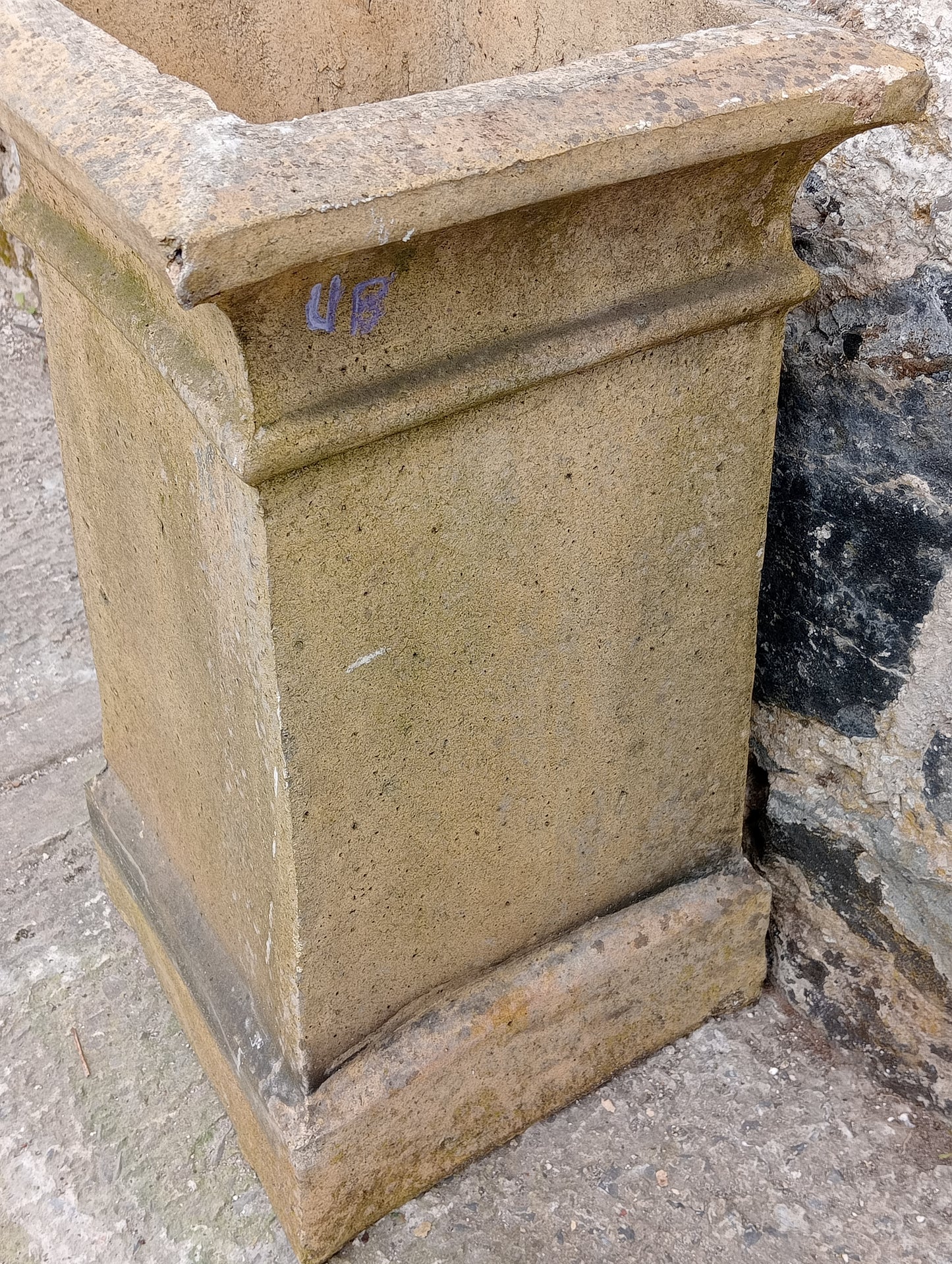 Pair of sandstone chinmey pots