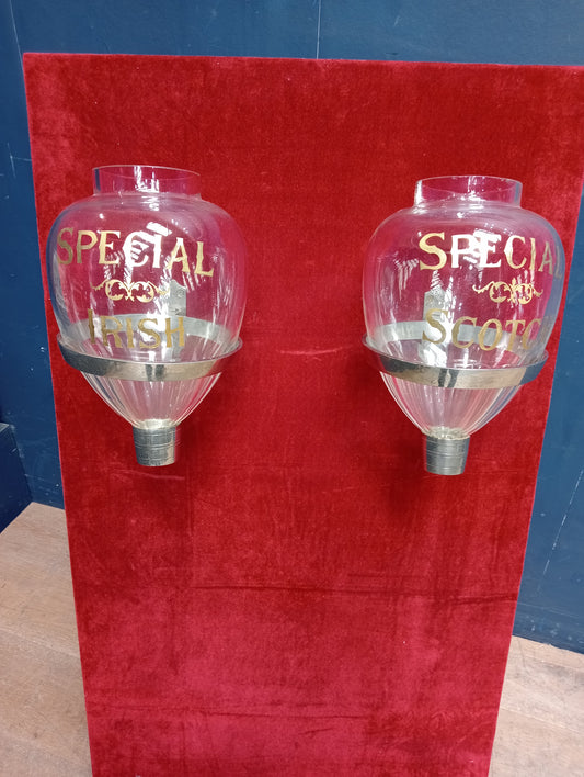 Pair of whisky decanters on stand