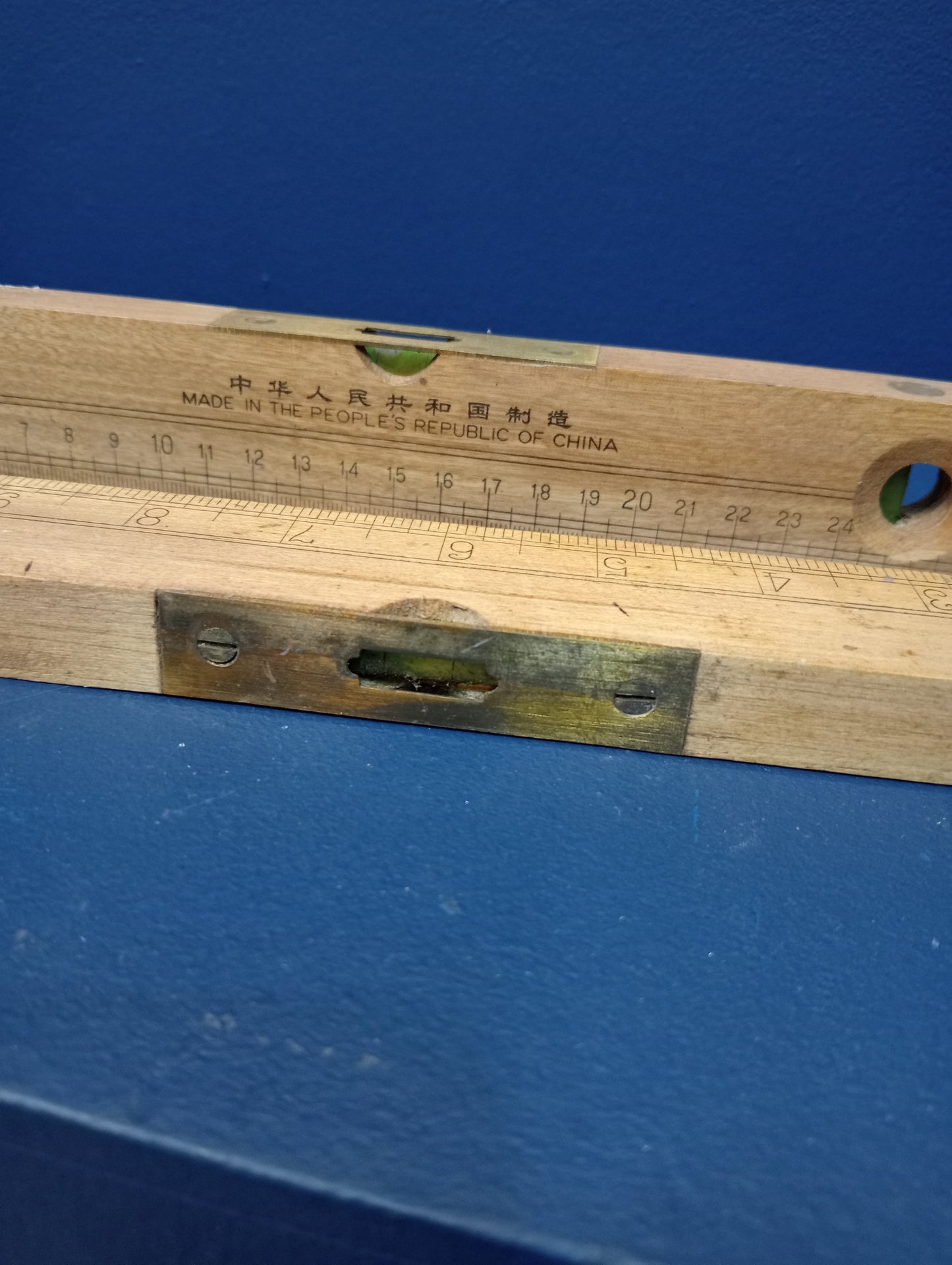 Pair of wooden  spirit levels