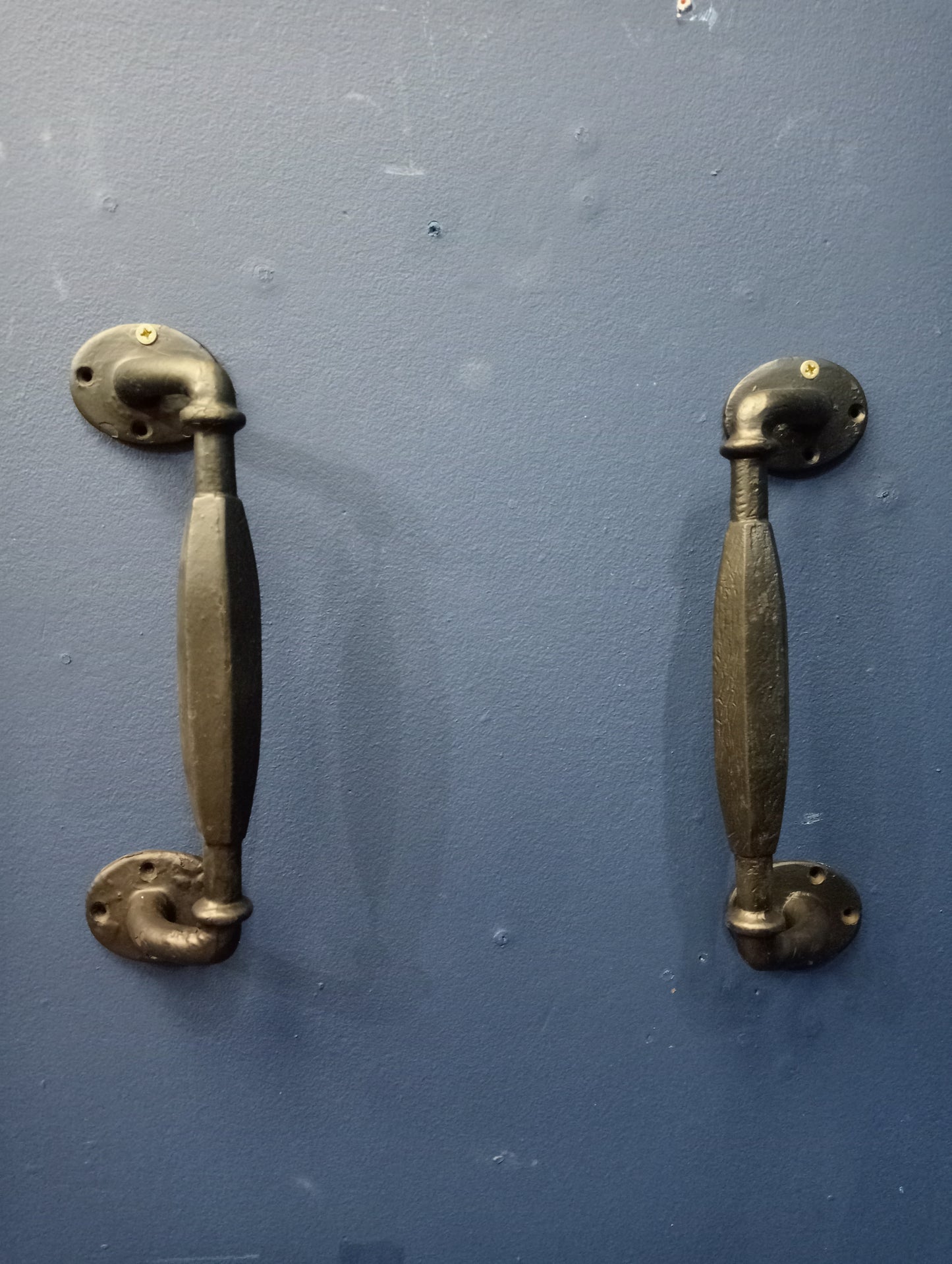 Pair of wrought iron door handles