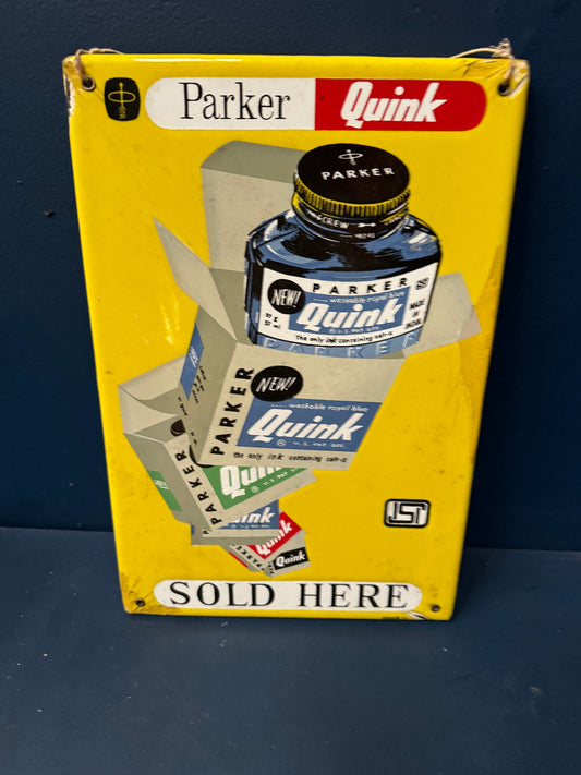 Parker Quink metal sign