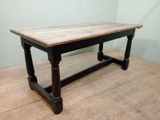 Refractory table with fruitwood top
