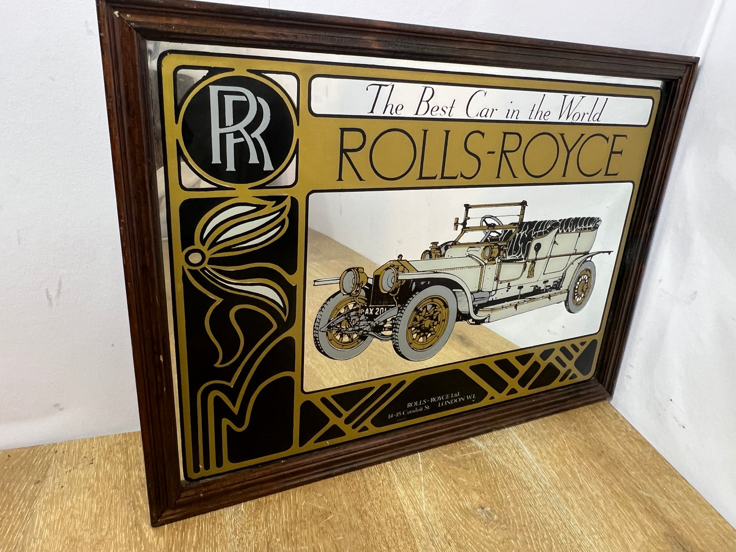 Rolls Royce frame advertising mirror