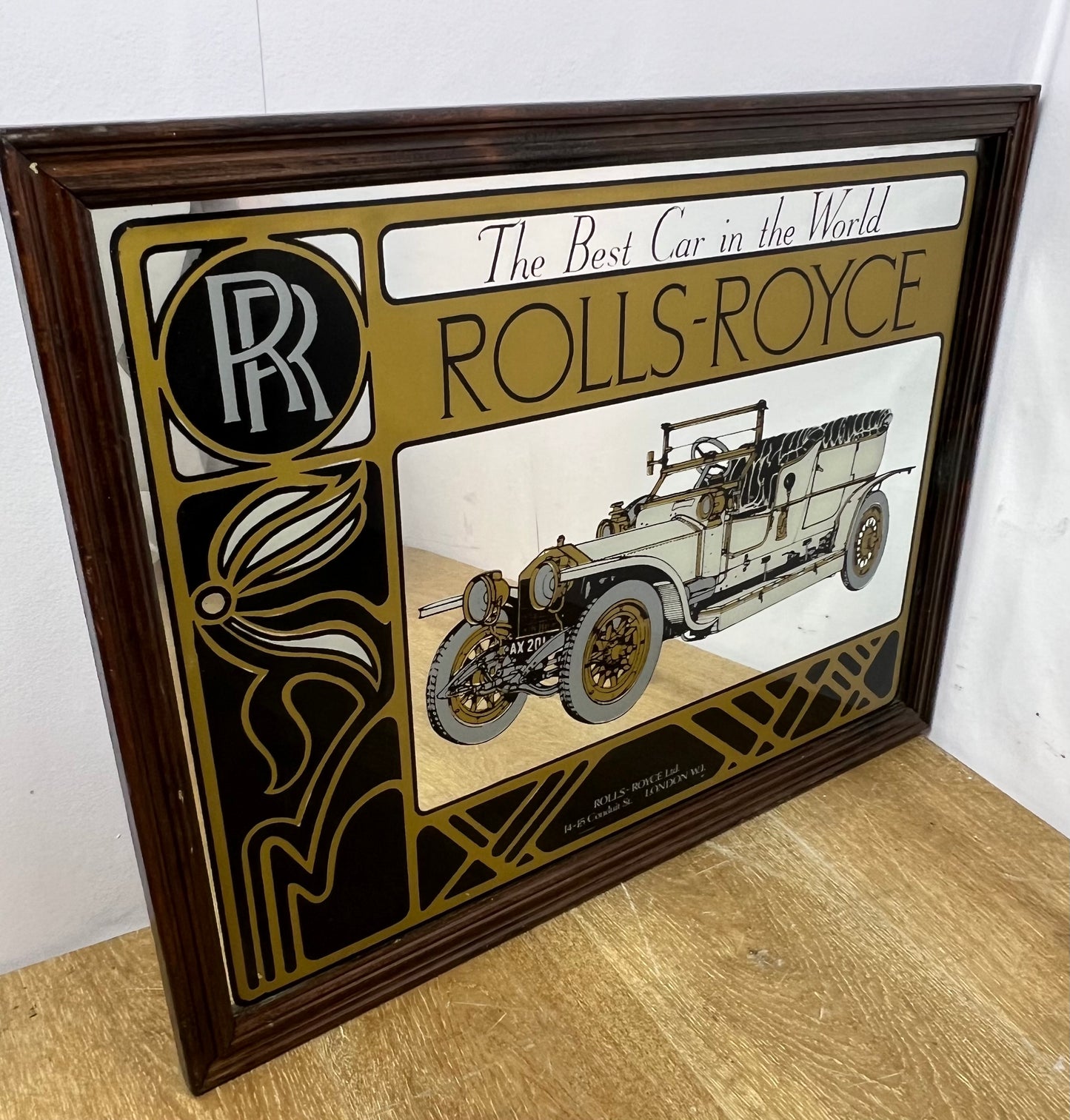 Rolls Royce frame advertising mirror