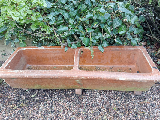 Salt glazed double planter