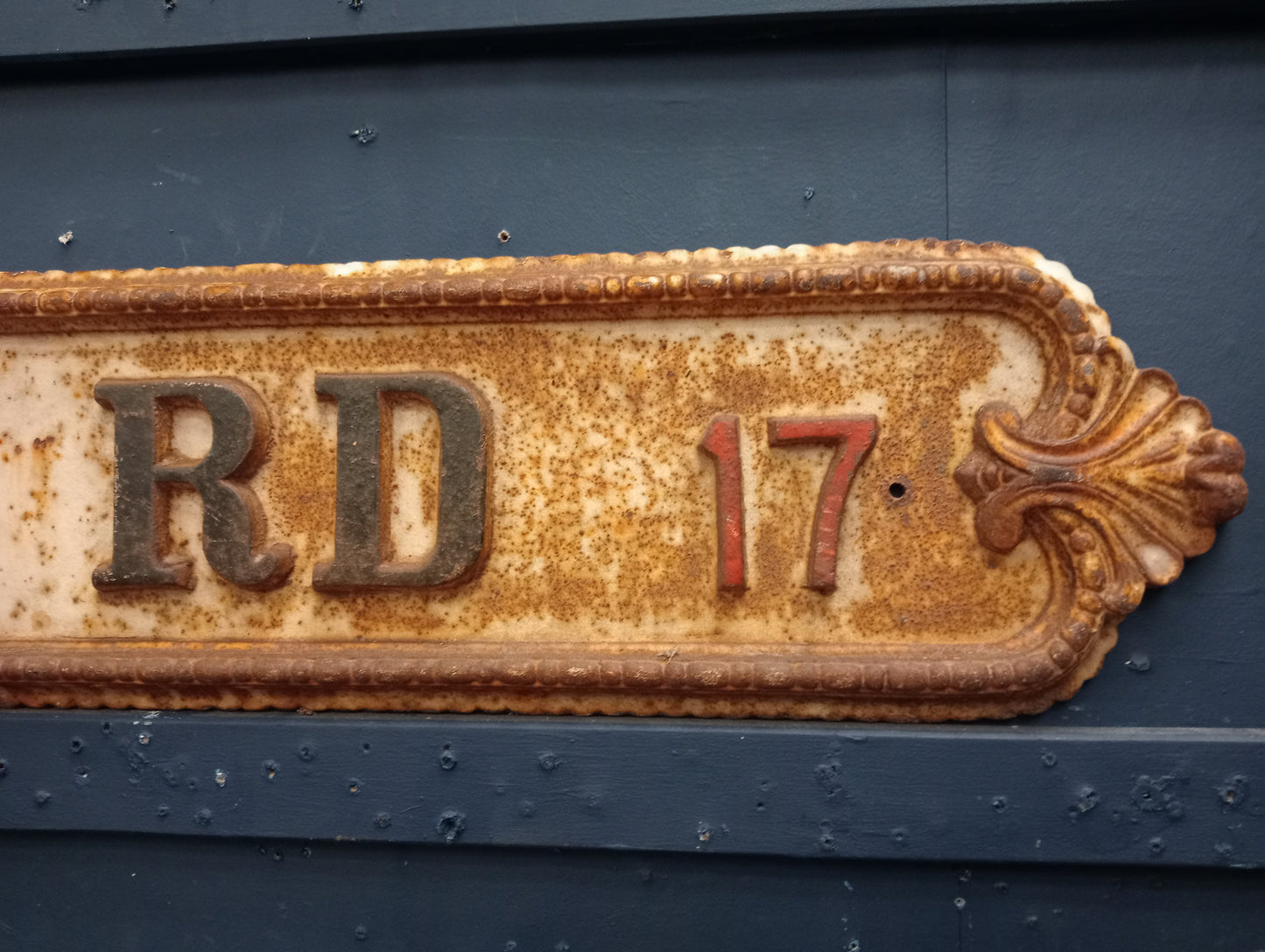 Sandon road cast iron street sign