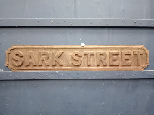 Sark street cast iron street sign