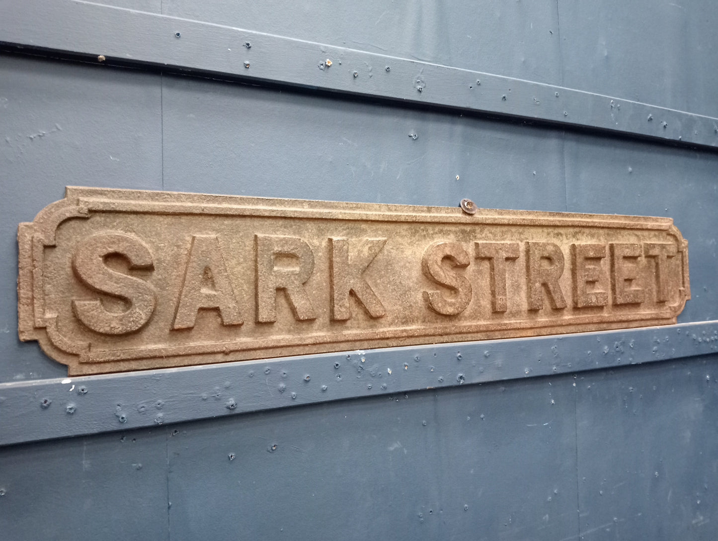 Sark street cast iron street sign