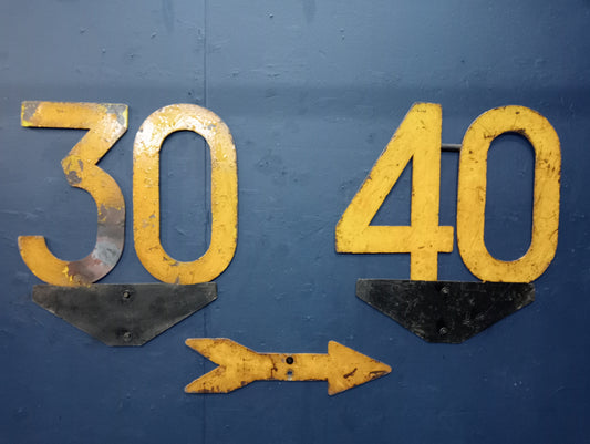 Selection of three cast metal railway signage