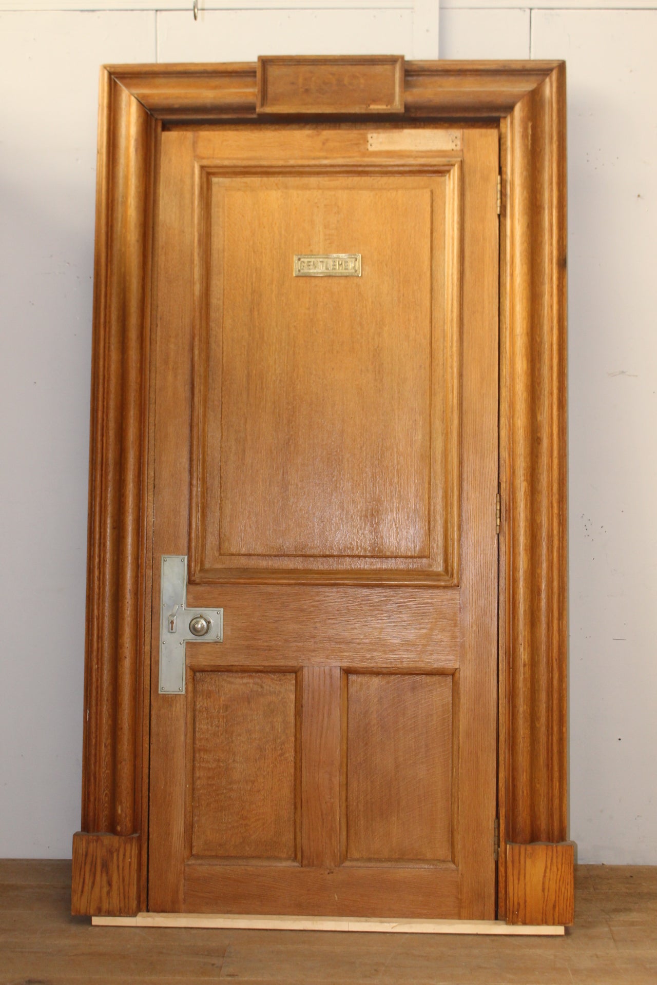 Solid oak door and door frame