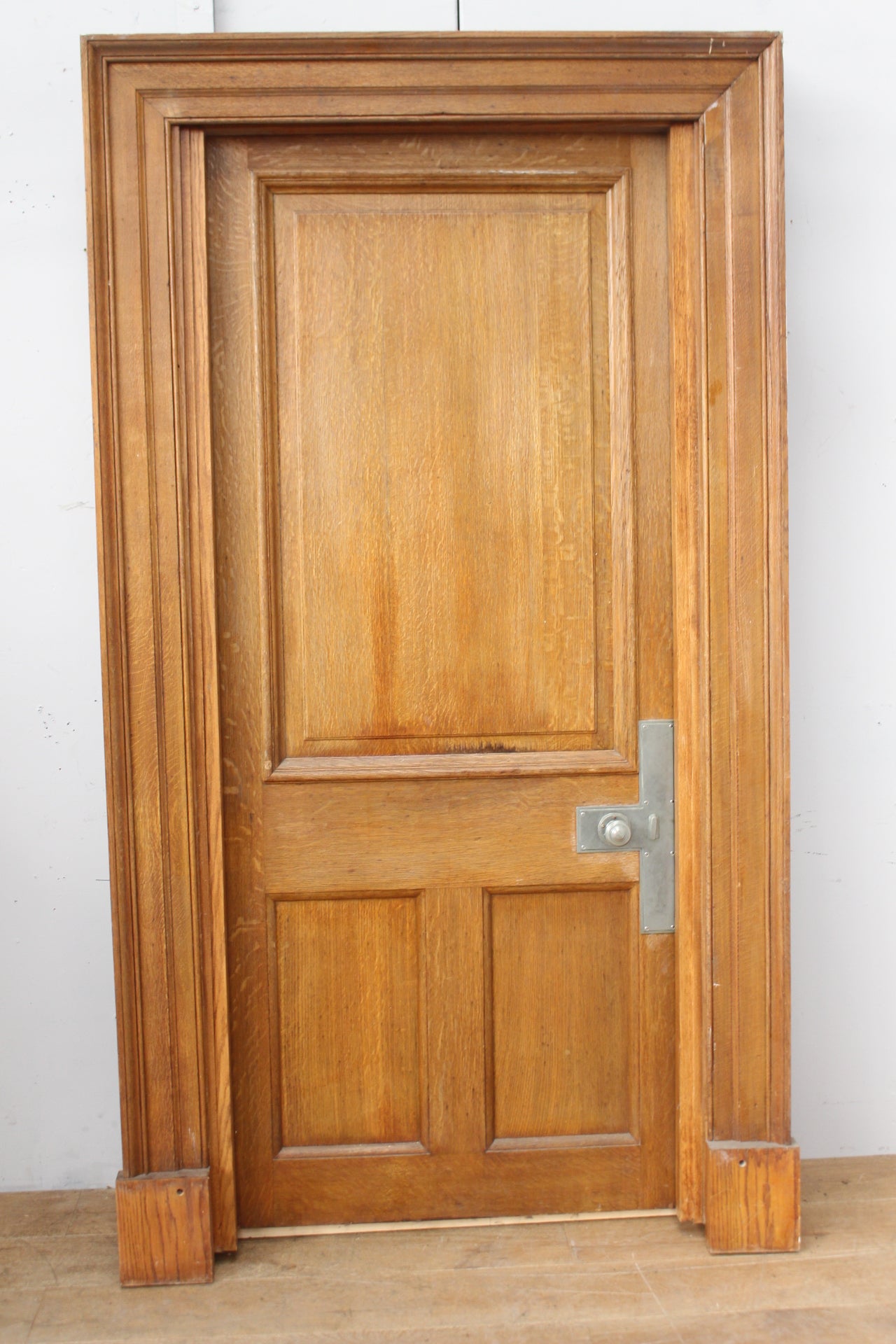 Solid oak door and door frame