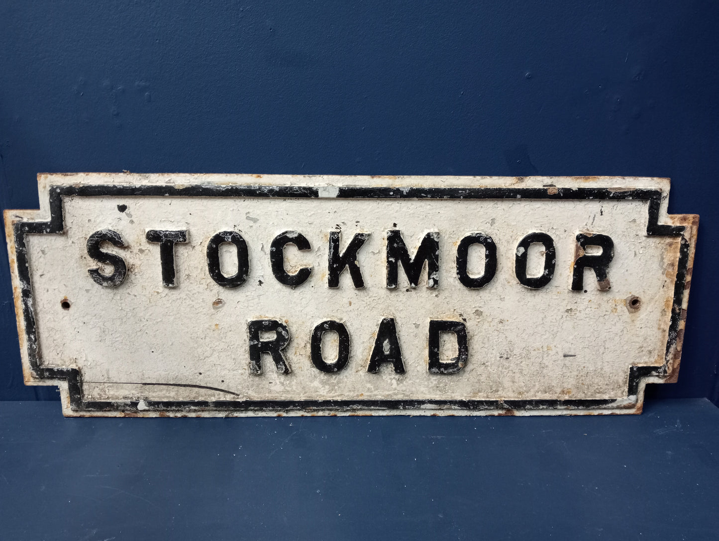 Stockmoor road cast iron street sign