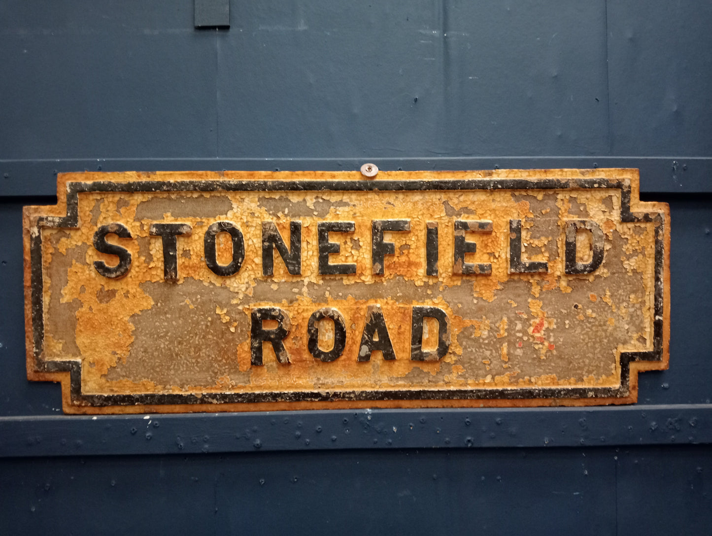 Stonefield road cast iron street sign