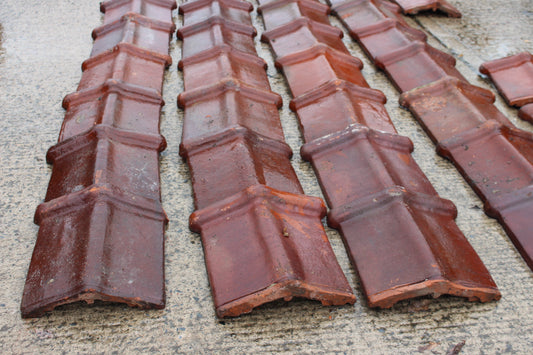 Terracotta glazed roof tiles