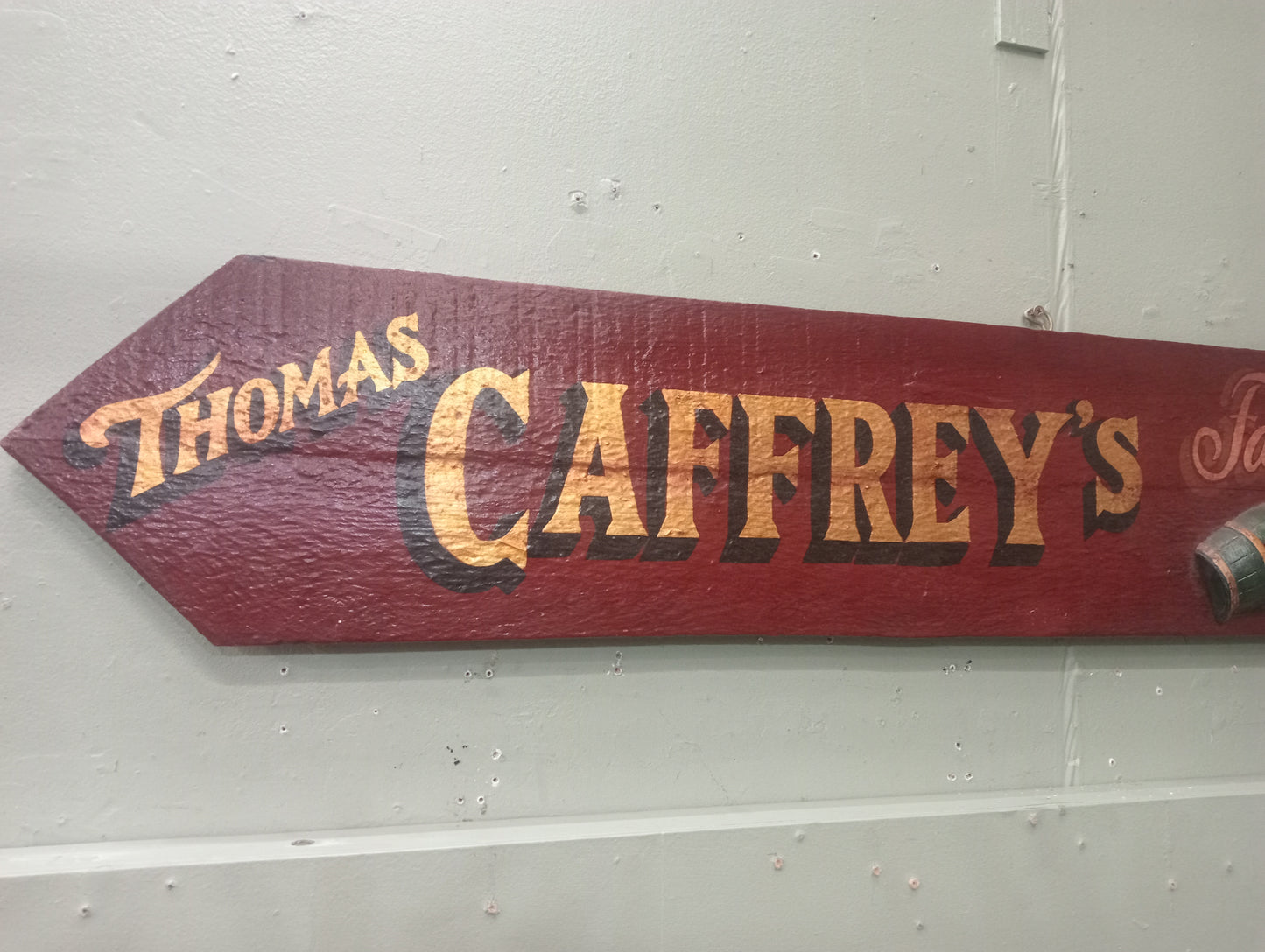 Thomas Caffery's advertising board