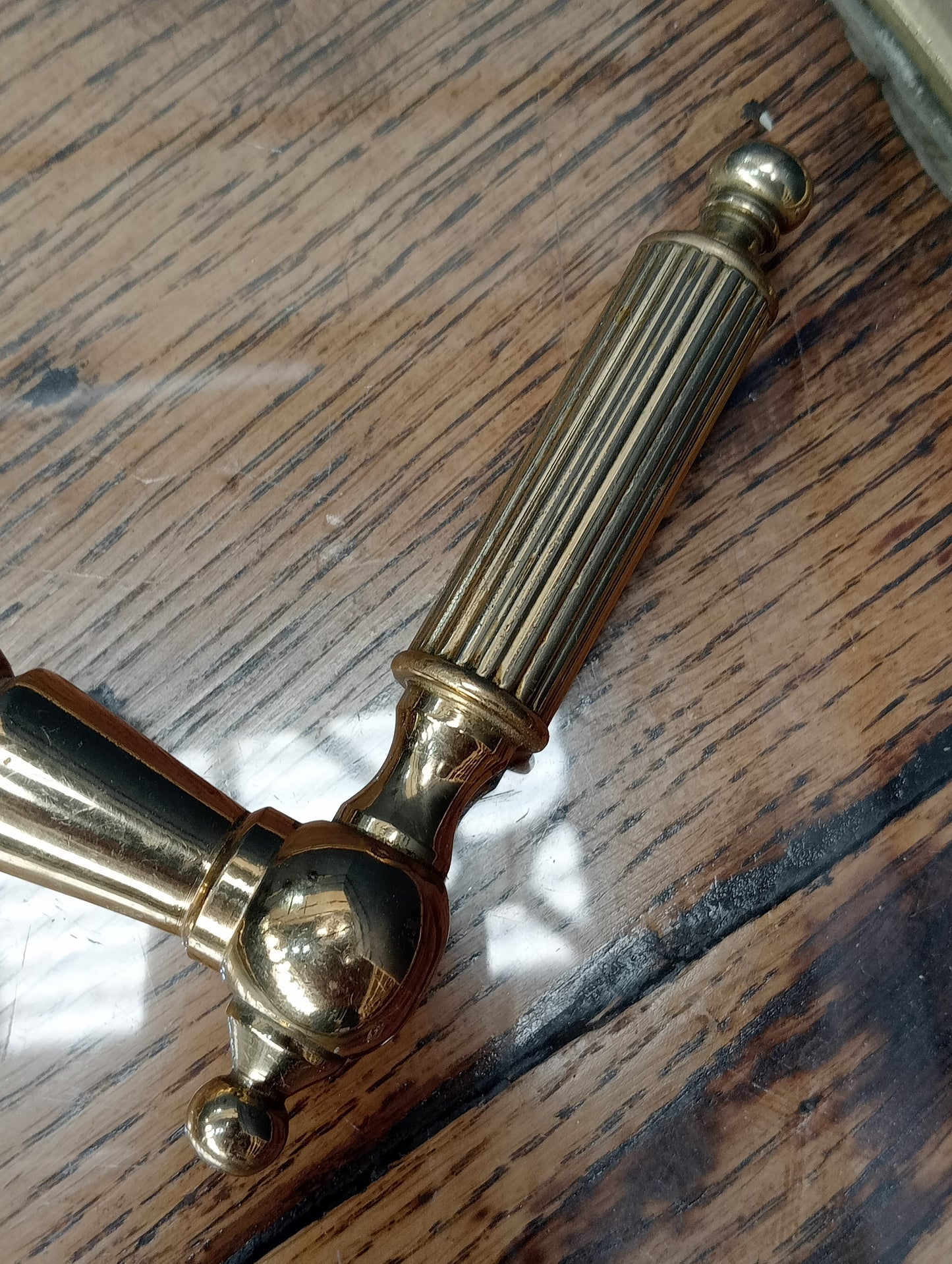 Two Pair of brass door handles