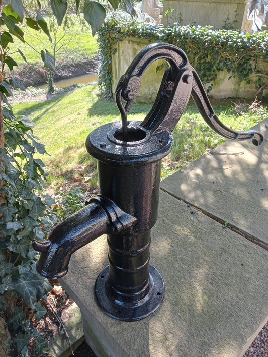 Victorian cast iron cow tail pump