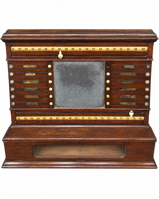 Victorian mahogany combination billiards / Life Pool scoreboard