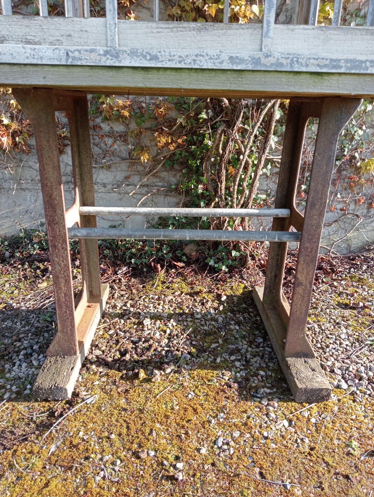 Victorian style greenhouse on cast iron machine base