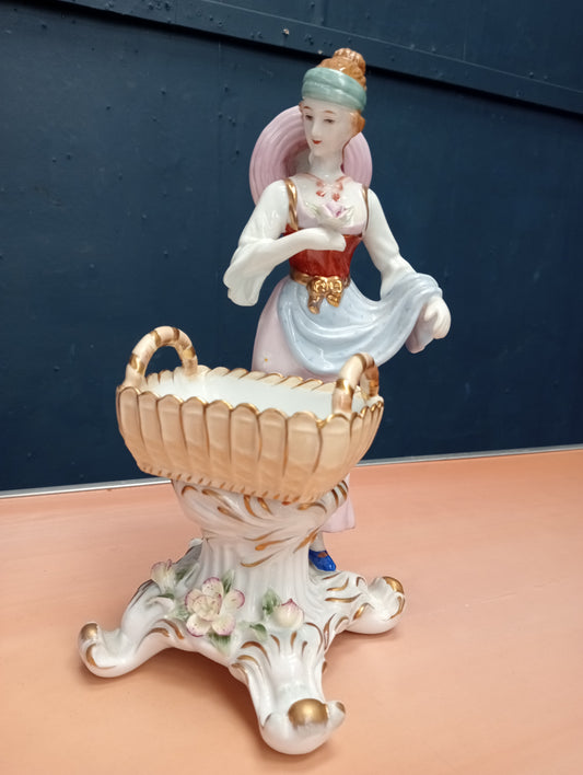 Vintage heissen porcelain Japenese woman figure