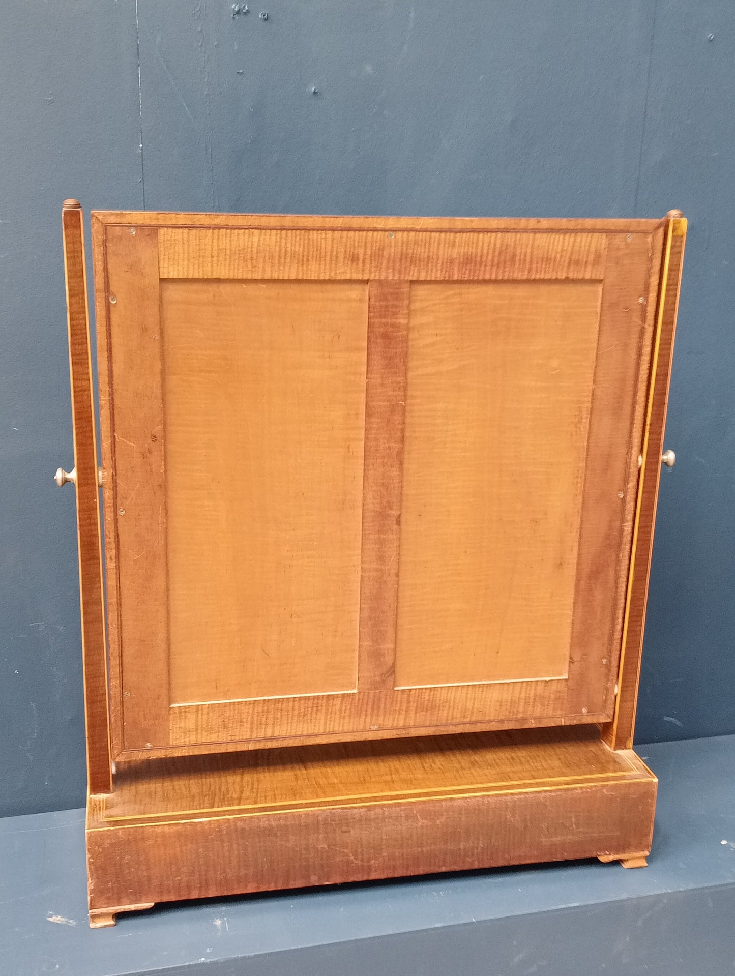Walnut Edwardian 3 drawer toilet mirror
