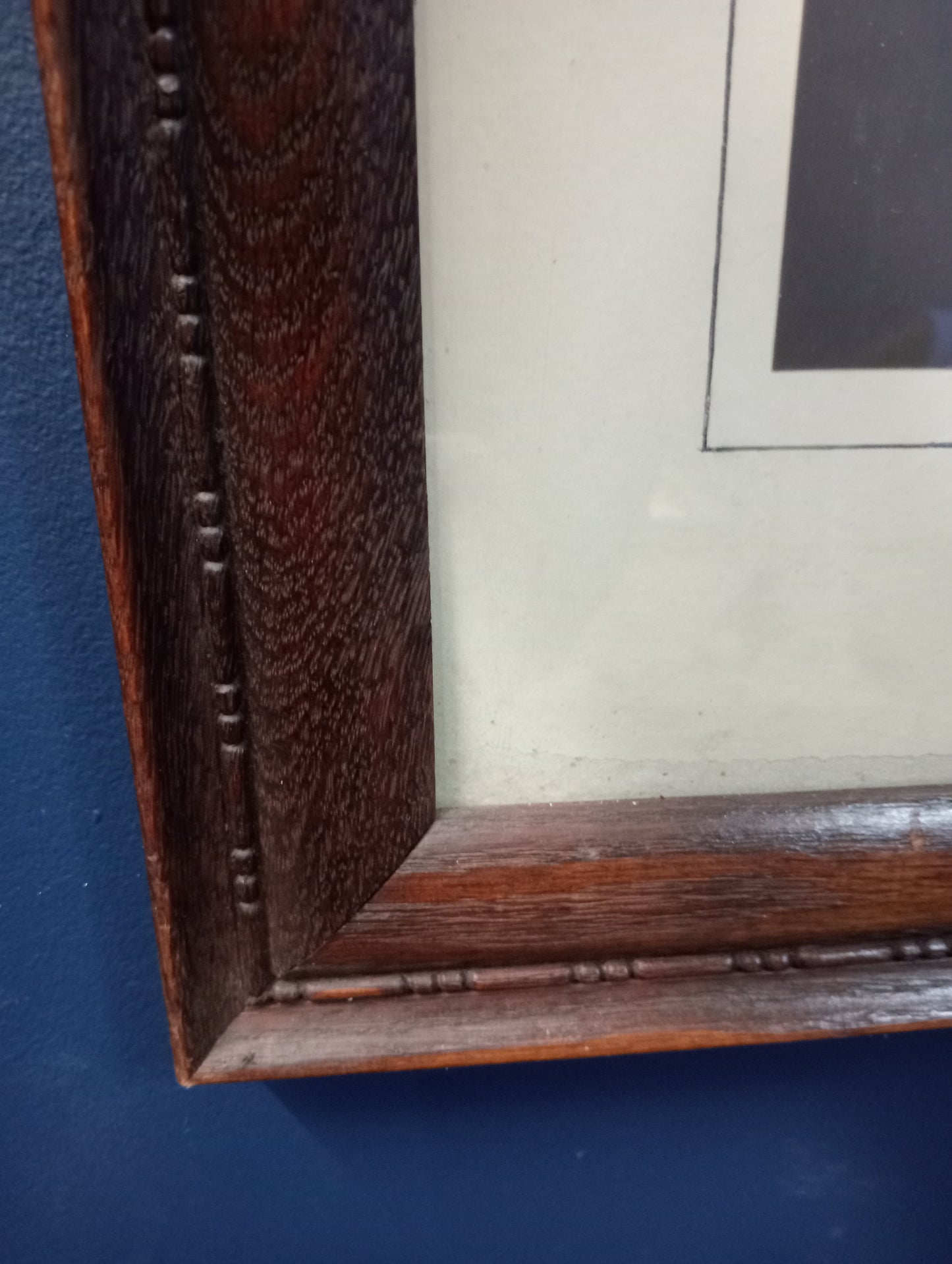 Woman portrait in oak frame 19th C