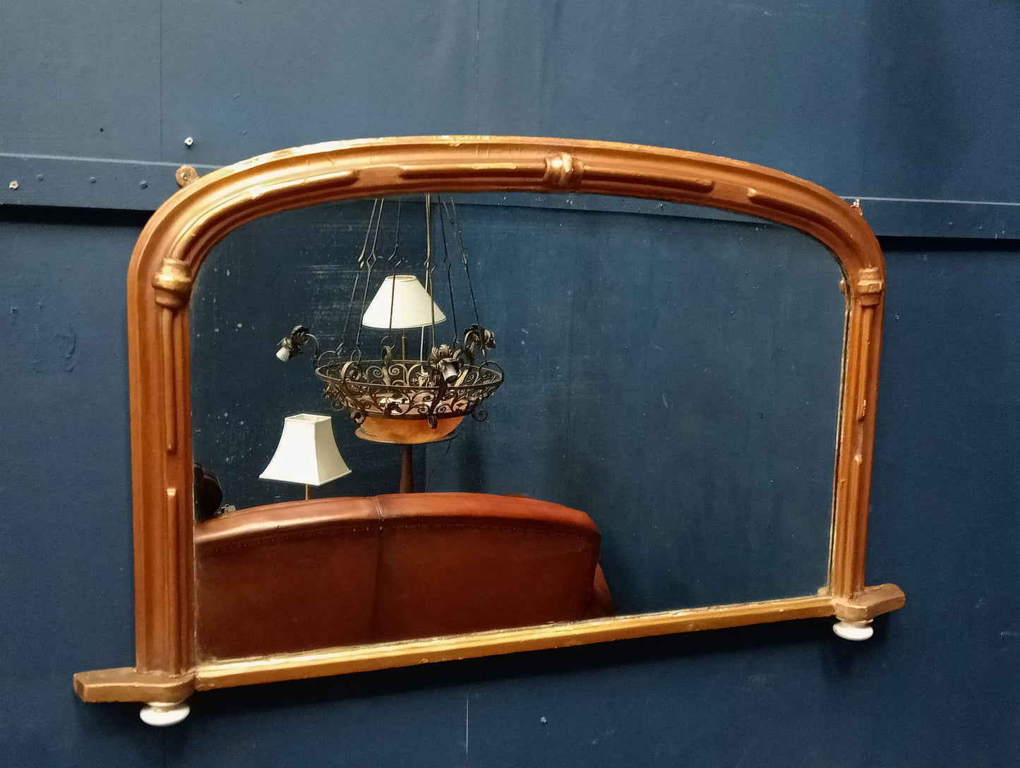 Wooden gilt overmantle